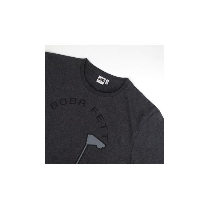 Camiseta Corta Single Jersey Punto Boba Fett Gris Oscuro XXL 2