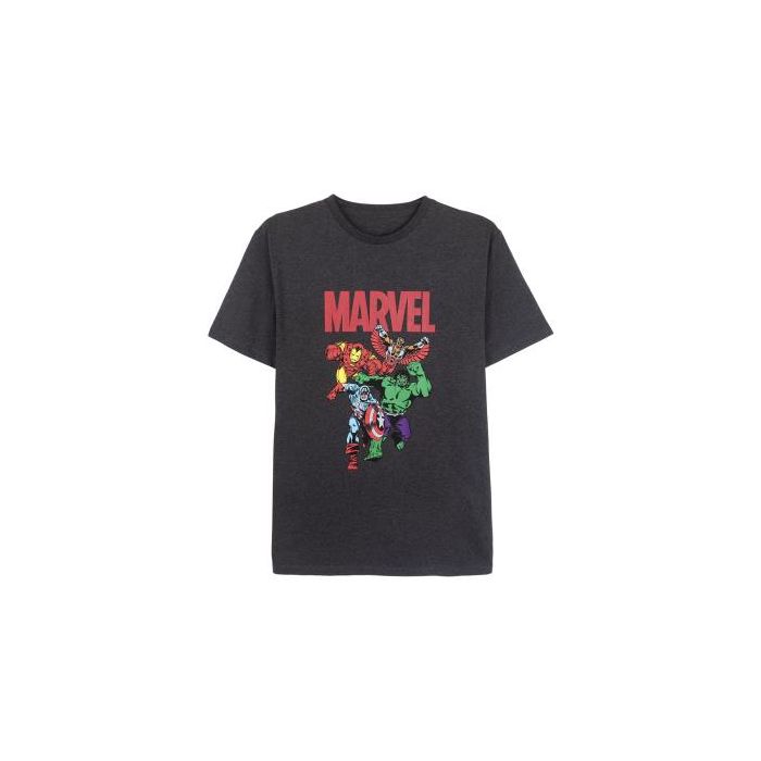 Camiseta de Manga Corta Hombre Marvel Gris Gris oscuro Adultos L