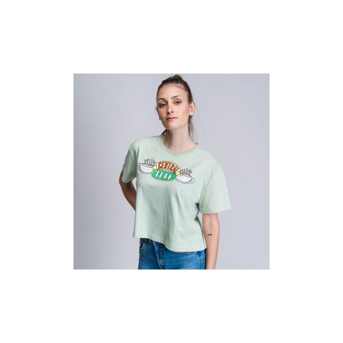 Camiseta Corta Single Jersey Punto Friends Verde Claro XL 3