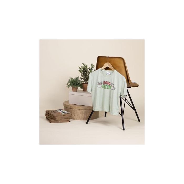 Camiseta Corta Single Jersey Punto Friends Verde Claro XL 5