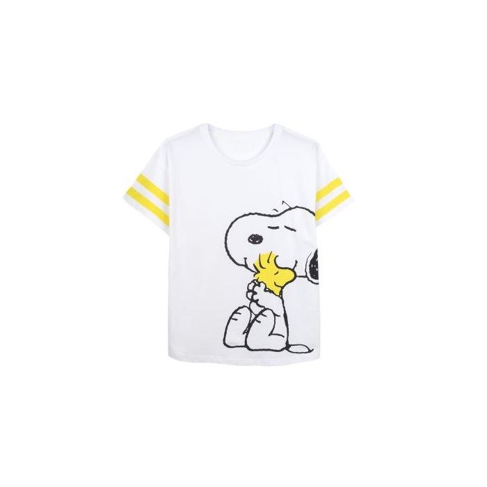 Camiseta Corta Single Jersey Punto Snoopy Blanco L 0 Camiseta Corta Single Jersey Punto Snoopy Blanco L 0