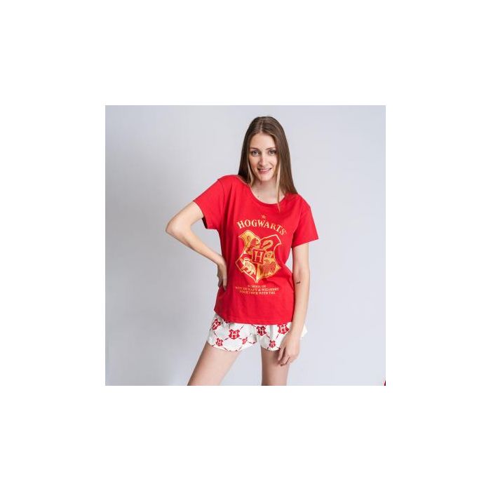 Pijama Corto Single Jersey Punto Harry Potter Rojo Oscuro 3