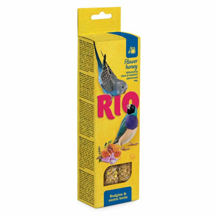 Rio Sticks Con Miel Periquitos Y Aves Exoticas 8x2X40 gr