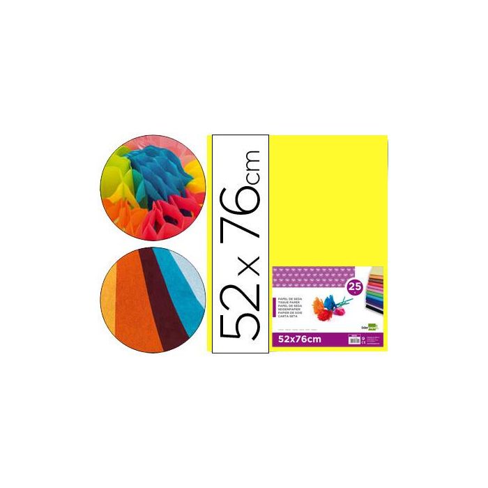 Papel Seda Liderpapel Amarillo 52x76 cm 18 gr Paquete De 25 Hojas Papel Seda Liderpapel Amarillo 52x76 cm 18 gr Paquete De 25 Hojas