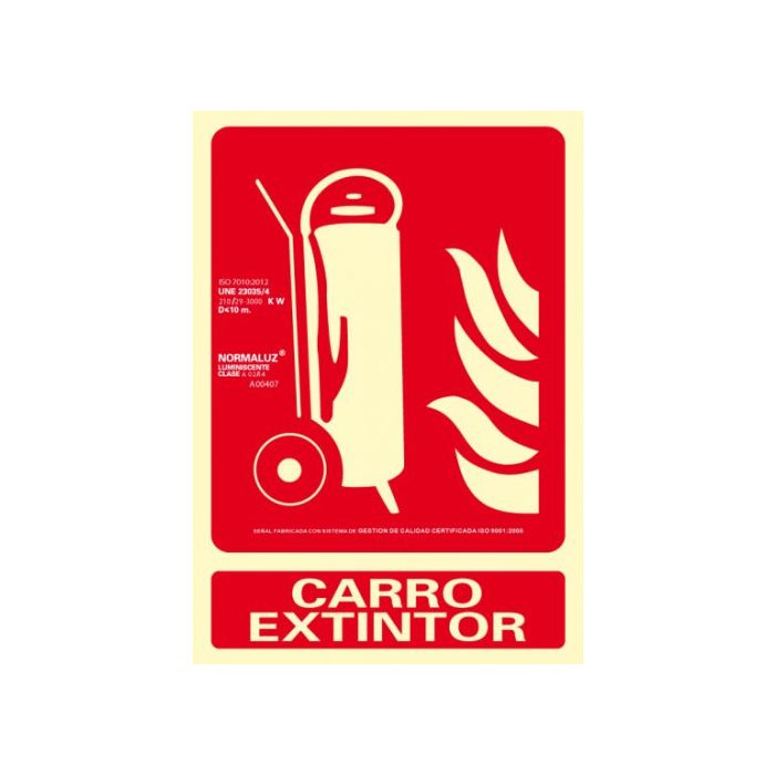 Señal "Carro Extintor" 210X300 Pvc Rojo Archivo 2000 6171-02H RJ