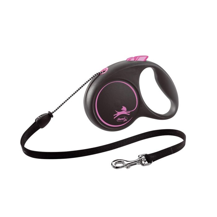 Correa Flexi Black Design M Cordón 5M Rosa 1 Correa Flexi Black Design M Cordón 5M Rosa 1