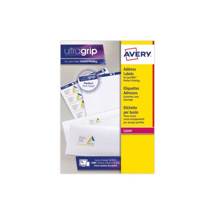 Avery etiquetas adhesivas para envíos 99,1x33,9mm inkjet/láser 16 x 15h 100% reciclado blanco