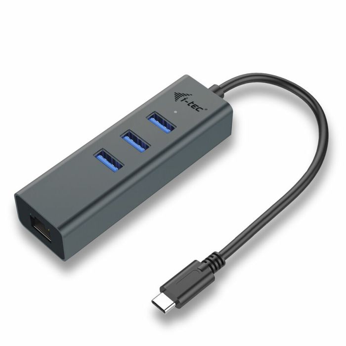 Hub USB C i-Tec C31METALG3HUB Negro Gris 60 W