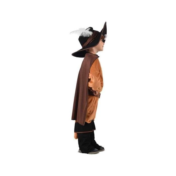 Disfraz Gato Con Botas Sombrero, Máscara, Capa, Mono, Cinturón, Cola Y Polainas Talla 5-6 Y 1 Disfraz Gato Con Botas Sombrero, Máscara, Capa, Mono, Cinturón, Cola Y Polainas Talla 5-6 Y 1