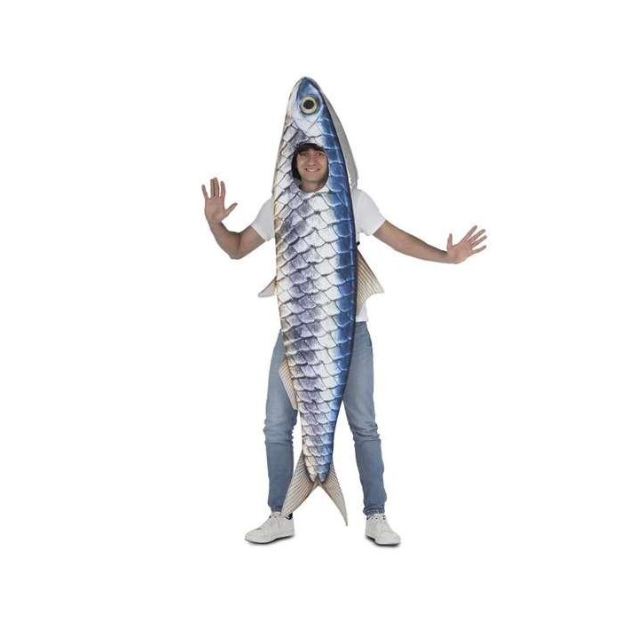 Disfraz Sardina Túnica Con Tiras Talla One Size 3