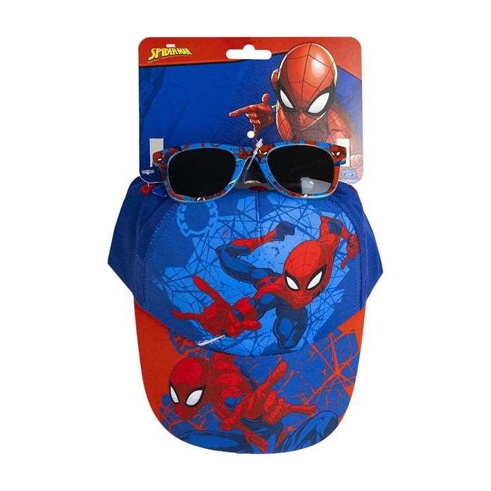 Cerdá Set Gorra y Gafas de Sol Spiderman Talla 53 cm para Niños +3 Años Azul 1 Cerdá Set Gorra y Gafas de Sol Spiderman Talla 53 cm para Niños +3 Años Azul 1