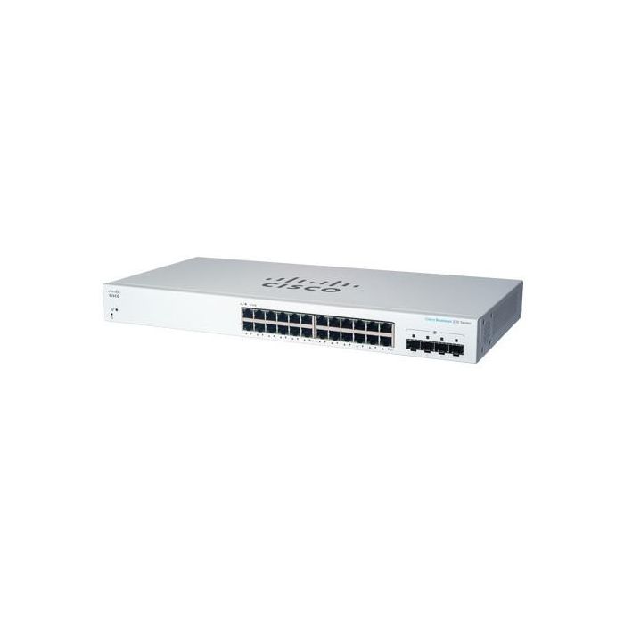 Cisco CBS220-24T-4G Smart Switch Gestionado L2 de 24 Puertos Gigabit Ethernet con 4 SFP 1G, Montaje en Rack