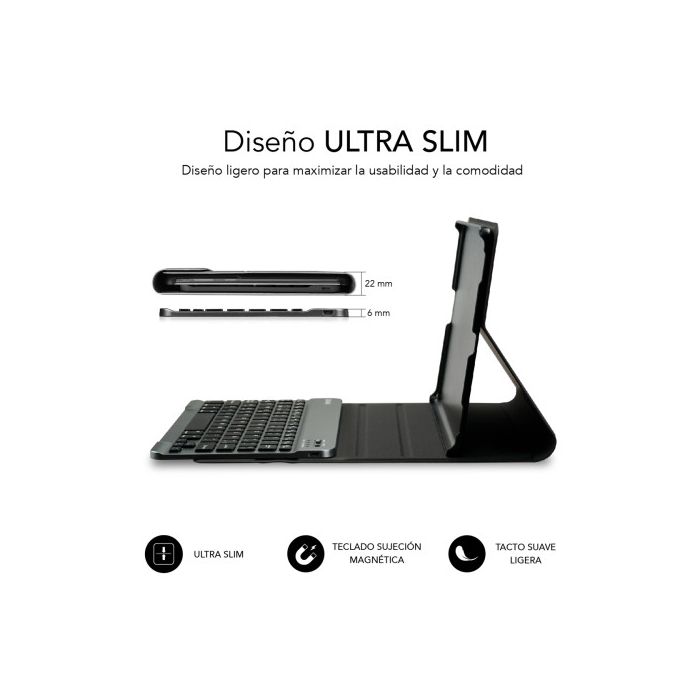 Teclado Bluetooth con Soporte para Tablet Subblim Lenovo Tab M10 FHD Plus Negro Qwerty Español 1