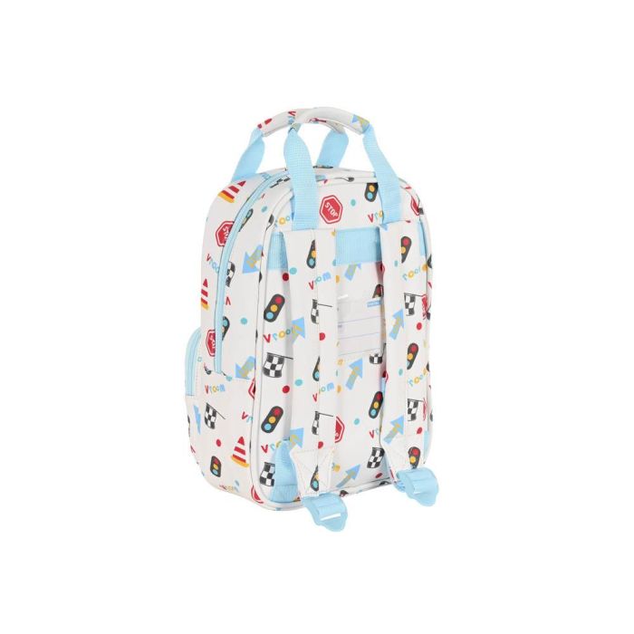 Mochila Escolar Safta My car Blanco Multicolor 20 x 28 x 8 cm 1