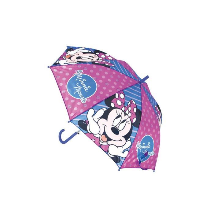 Paraguas Automático Minnie Mouse Lucky Azul Rosa (Ø 84 cm)