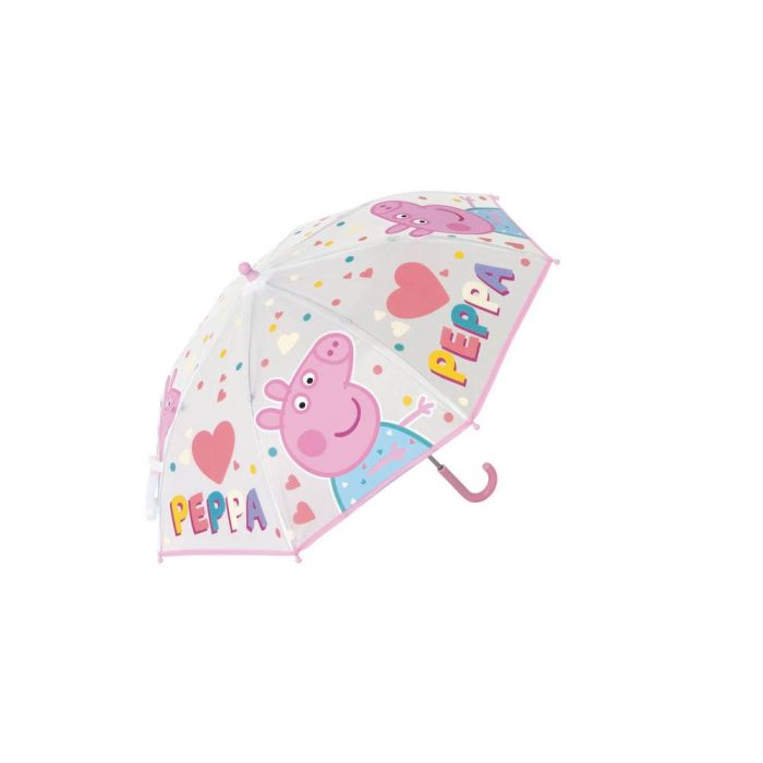 Paraguas Peppa Pig Having fun Rosa claro (Ø 80 cm) 2 Paraguas Peppa Pig Having fun Rosa claro (Ø 80 cm) 2