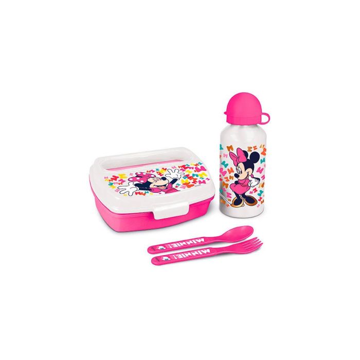 Set De Botella Y Sandwichera + Cubiertos Safta Escolar 210x70X180 mm Minnie Mouse Lucky 1 Set De Botella Y Sandwichera + Cubiertos Safta Escolar 210x70X180 mm Minnie Mouse Lucky 1