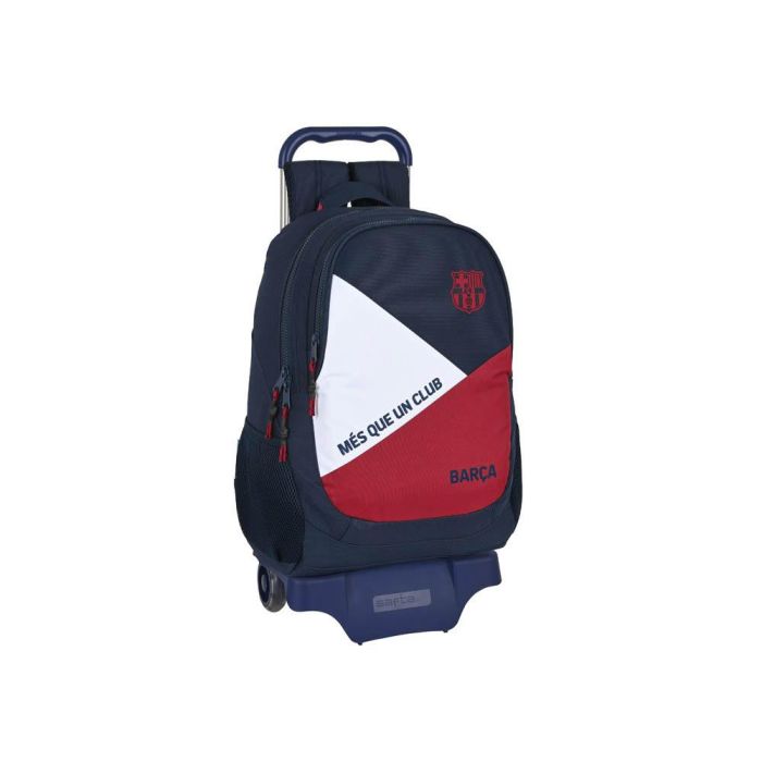 Mochila Escolar con Ruedas F.C. Barcelona Corporativa Azul Granate 32 x 44 x 16 cm