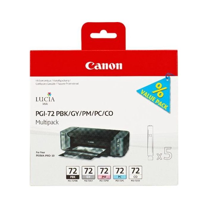 CANON Cartucho PGI-72KIT-PH Pixma Pro 10 Kit PBK/GY/PM/PC/CO CANON Cartucho PGI-72KIT-PH Pixma Pro 10 Kit PBK/GY/PM/PC/CO
