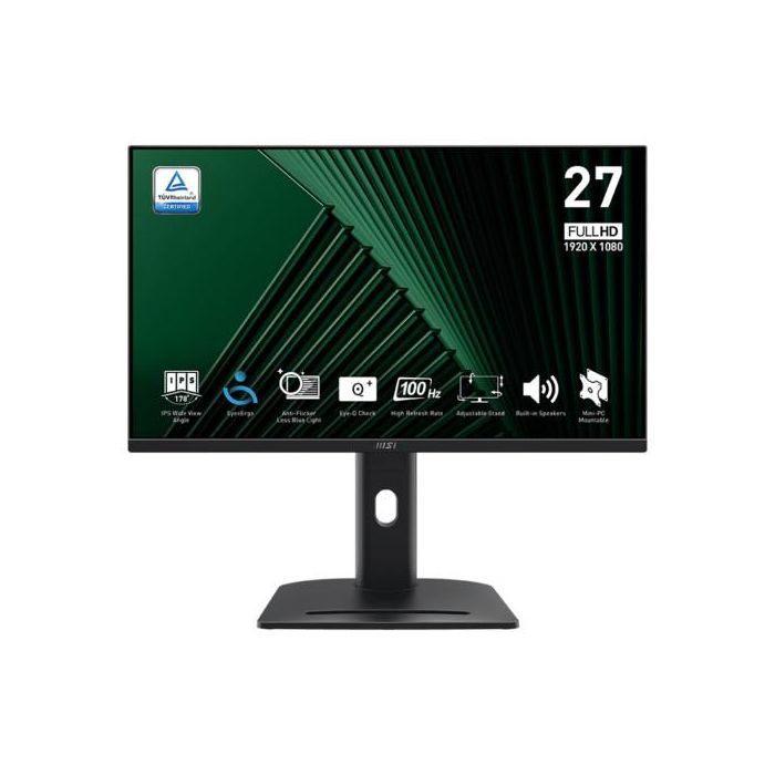 MSI Monitor PRO MP275PG 9S6-3PC39M-066 27" IPS Plano 1920x1080 100Hz Negro