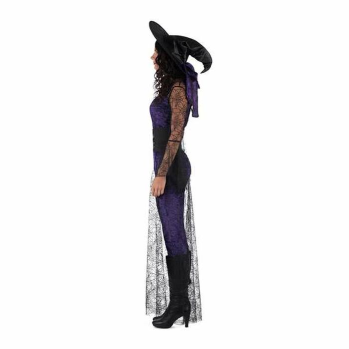 Disfraz bruja del aquelarre morada sombrero, top con cola, corpiño y mallas talla m 4 Disfraz bruja del aquelarre morada sombrero, top con cola, corpiño y mallas talla m 4