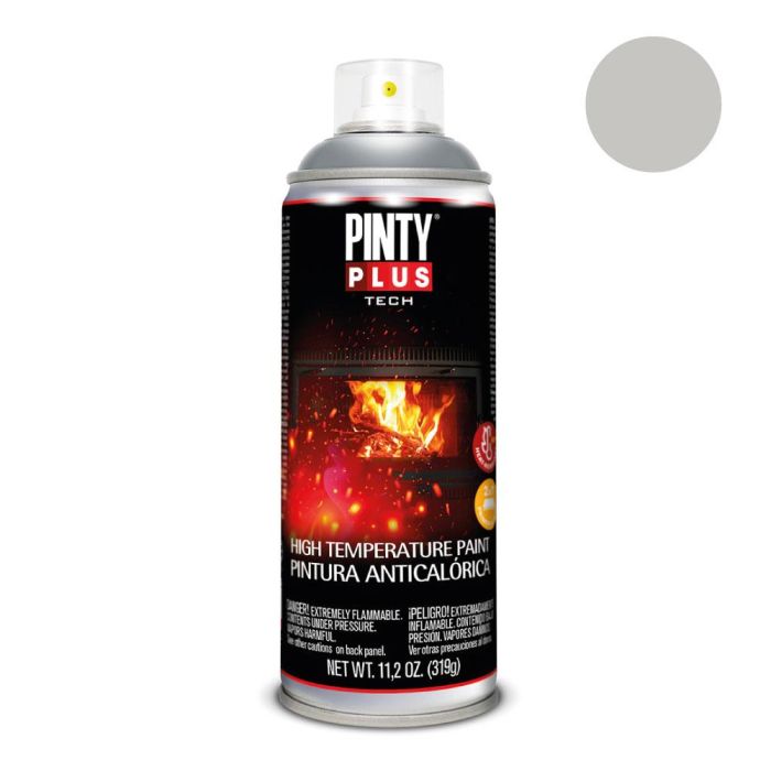Pinty Plus Pintura en spray tech 520cc 400ml alta temperatura aluminio resistente hasta 600°C 0 Pinty Plus Pintura en spray tech 520cc 400ml alta temperatura aluminio resistente hasta 600°C 0