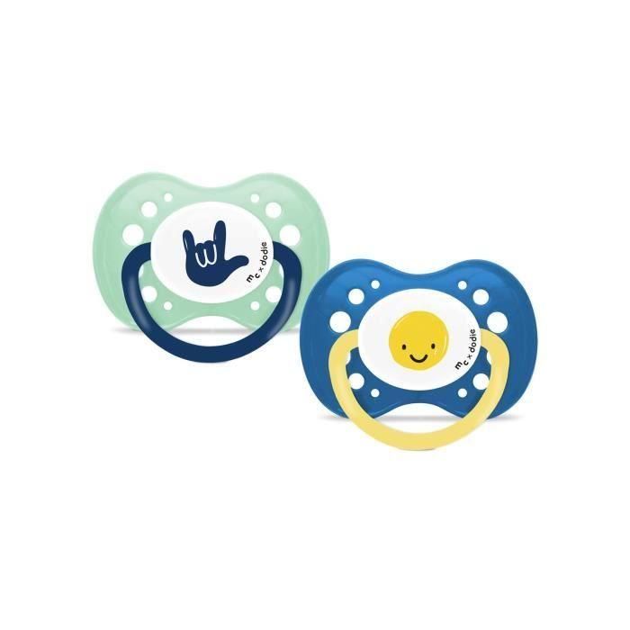 2 chupetes anatómicos - DODIE - A109 EDL - +18 meses - Mathilde Cabanas Azul 2 chupetes anatómicos - DODIE - A109 EDL - +18 meses - Mathilde Cabanas Azul