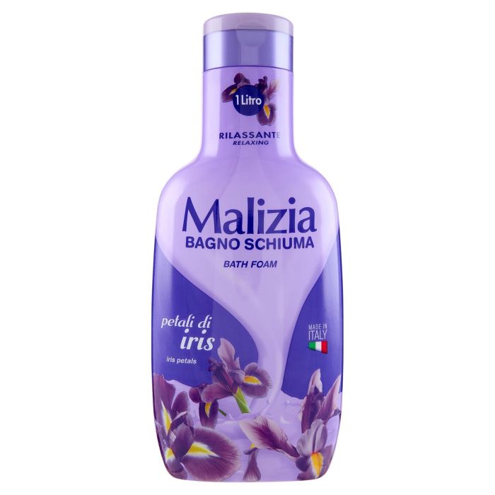 Malizia Espuma de Baño Pétalo de Iris Relajante 1000 ml para Mujer