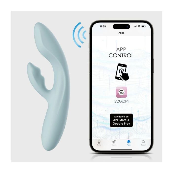 Vibrador Doble Estimulación Svakom Turquesa 19 Vibrador Doble Estimulación Svakom Turquesa 19