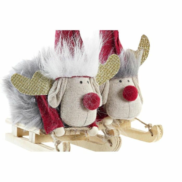 Figura Navidad Alpina DKD Home Decor Blanco Gris 5.5 x 16.5 x 15 cm (2 Unidades) 2 Figura Navidad Alpina DKD Home Decor Blanco Gris 5.5 x 16.5 x 15 cm (2 Unidades) 2