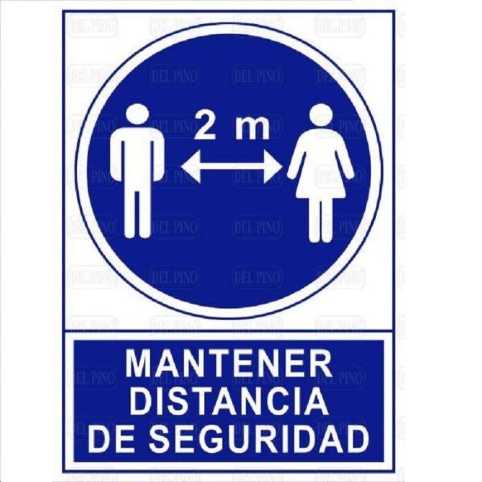 Señal 1607 Plástico 345X245 ''Mantener Distancia De Seguridad'' Duver Señal 1607 Plástico 345X245 ''Mantener Distancia De Seguridad'' Duver