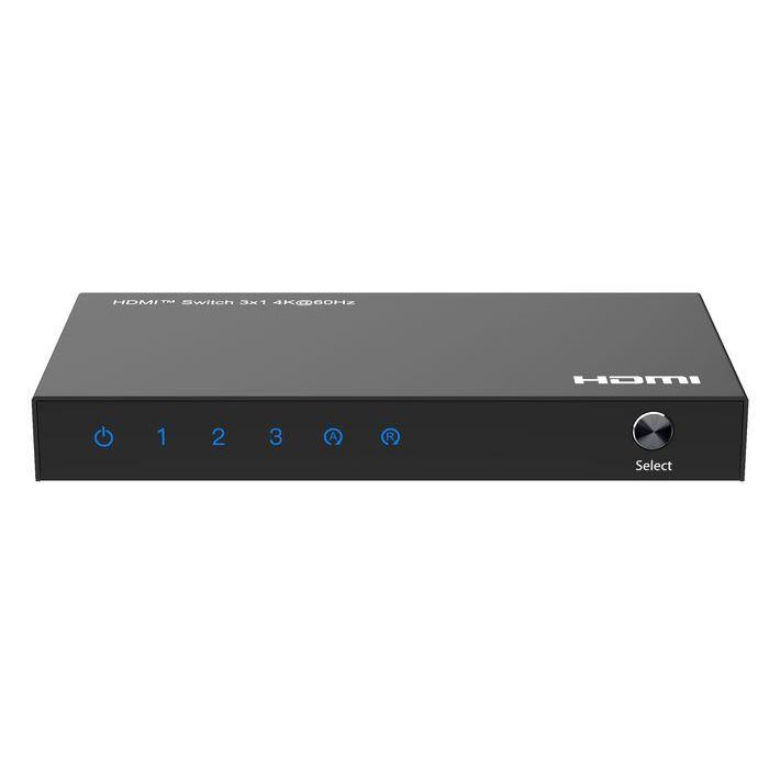 MicroConnect MC-HDMISWITCH0301-4K Switch HDMI 3x1 4K Ultra HD 60Hz HDCP 2.2 con Mando a Distancia para 3 Fuentes a 1 Pantalla 3 MicroConnect MC-HDMISWITCH0301-4K Switch HDMI 3x1 4K Ultra HD 60Hz HDCP 2.2 con Mando a Distancia para 3 Fuentes a 1 Pantalla 3