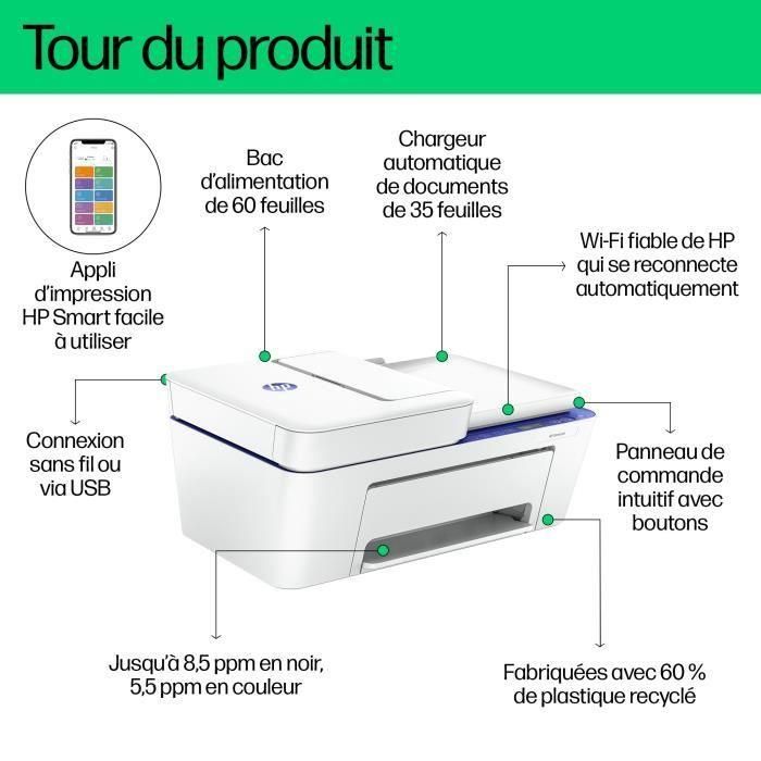 Impresora todo en uno HP Deskjet 4230e de inyección de tinta en color, copia y escaneo: 3 meses de tinta instantánea incluida con HP+ 2 Impresora todo en uno HP Deskjet 4230e de inyección de tinta en color, copia y escaneo: 3 meses de tinta instantánea incluida con HP+ 2