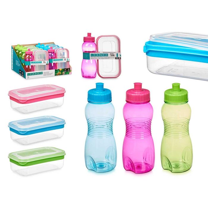 Set Fiambrera Y Cantimplora Surtidos Col Leknes 18X21CM (16 Unidades) Set Fiambrera Y Cantimplora Surtidos Col Leknes 18X21CM (16 Unidades)