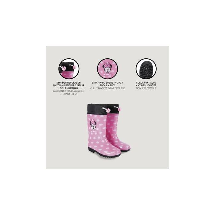 Botas lluvia pvc minnie Pink 5