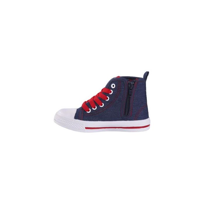 Zapatilla Loneta Suela Pvc Alta Spiderman Azul 1