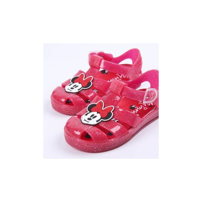 Sandalias Cangrejeras Pvc Minnie Rojo 4