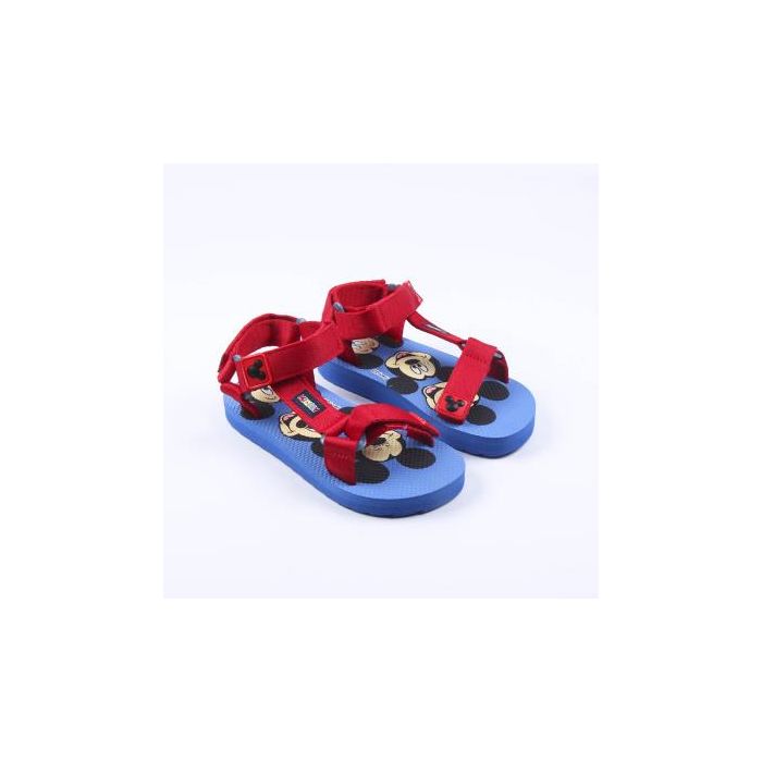 Sandalias Casual Velcro Mickey Azul 2