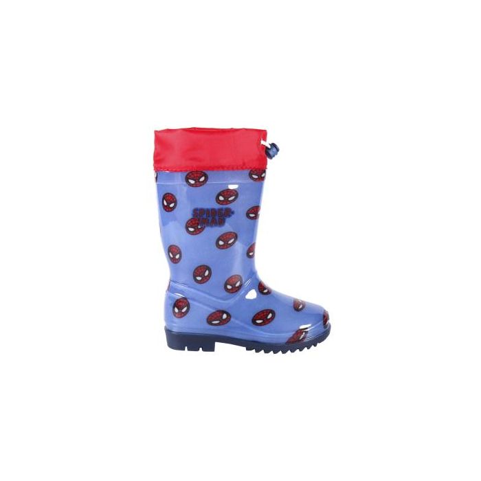 Botas Lluvia Pvc Spiderman Azul