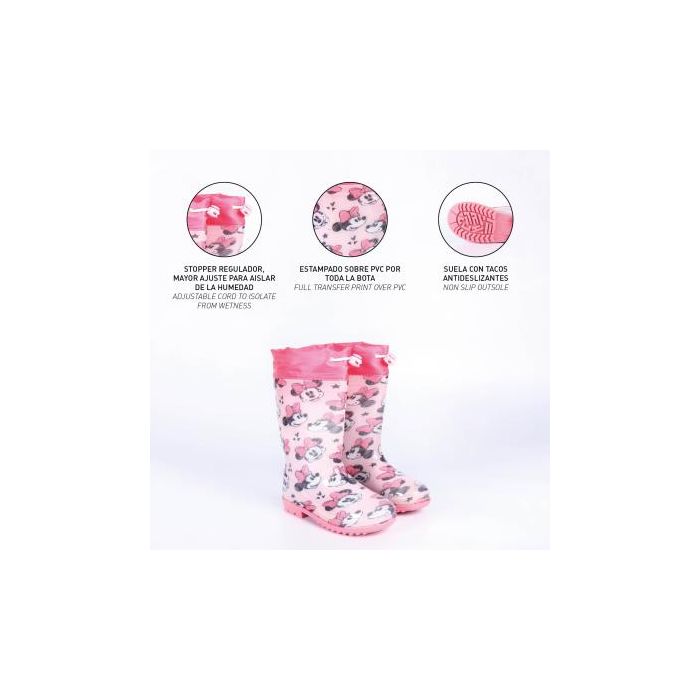 Botas lluvia pvc minnie Pink 4