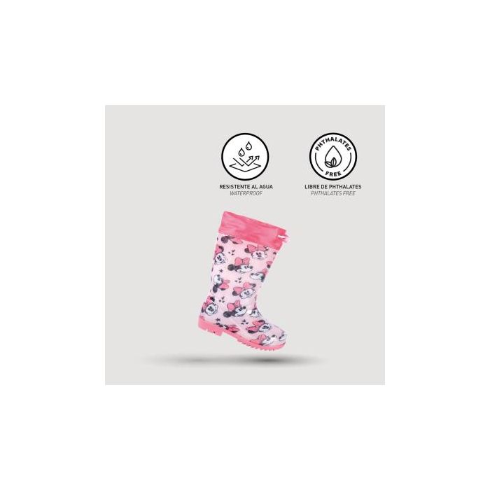 Botas Lluvia Pvc Minnie Rosa 33 3 Botas Lluvia Pvc Minnie Rosa 33 3