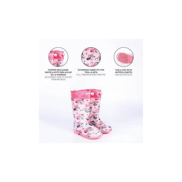 Botas Lluvia Pvc Minnie Rosa 33 4 Botas Lluvia Pvc Minnie Rosa 33 4