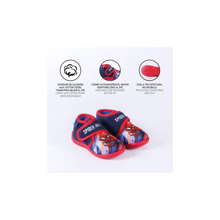 Zapatillas de Estar por Casa 3D Spider-Man Azul Rojo 4