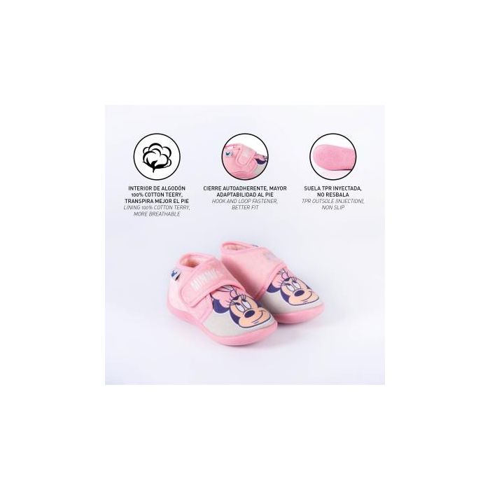 Zapatillas De Casa Media Bota Minnie Rosa 24 4 Zapatillas De Casa Media Bota Minnie Rosa 24 4