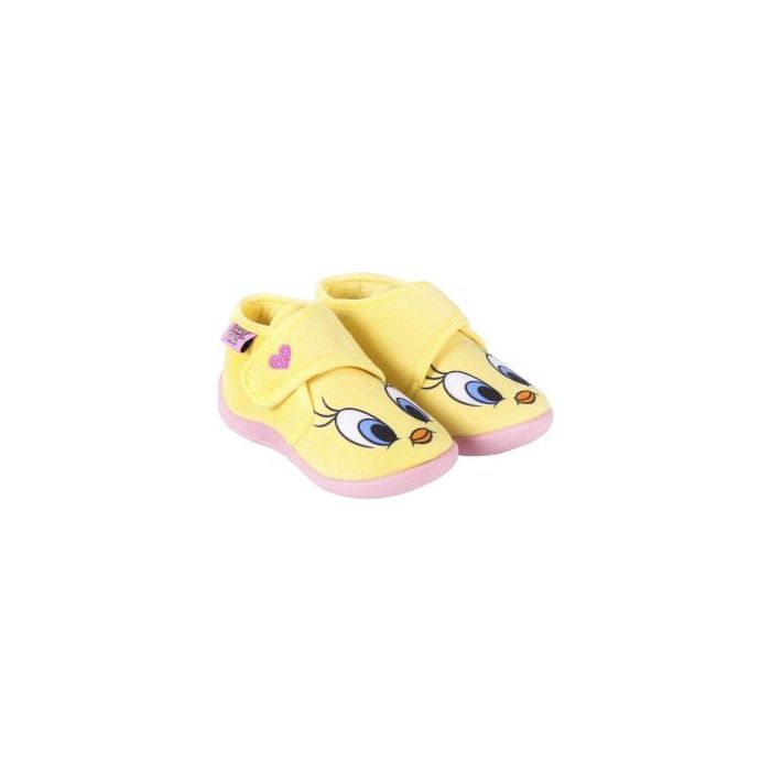 Zapatillas De Casa Media Bota Looney Tunes Piolin Amarillo 0