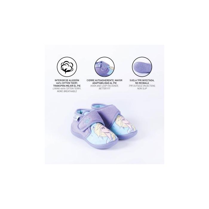 Zapatillas De Casa Media Bota Frozen 2 Lila 4