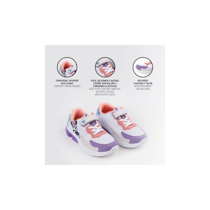 Deportiva Suela Pvc Con Luces Minnie Multicolor 32 4