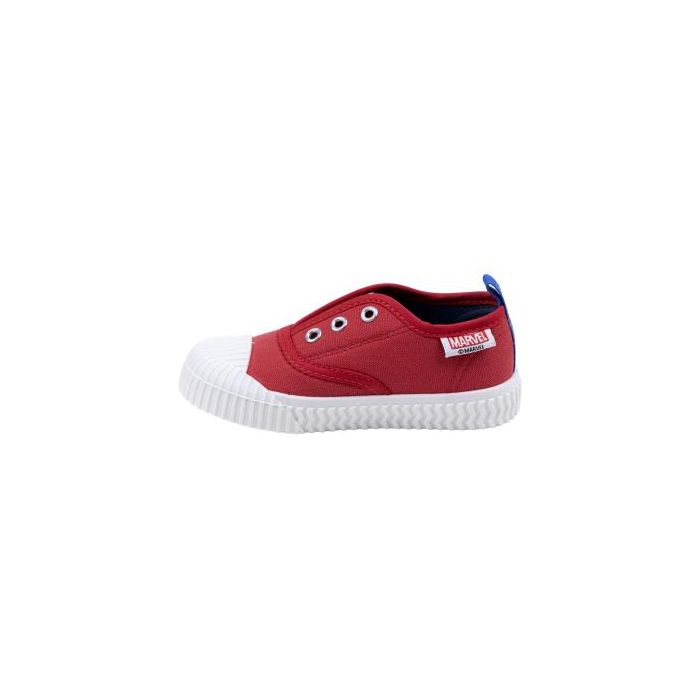 Zapatilla Loneta Suela Pvc Elásticos Spiderman Rojo 1