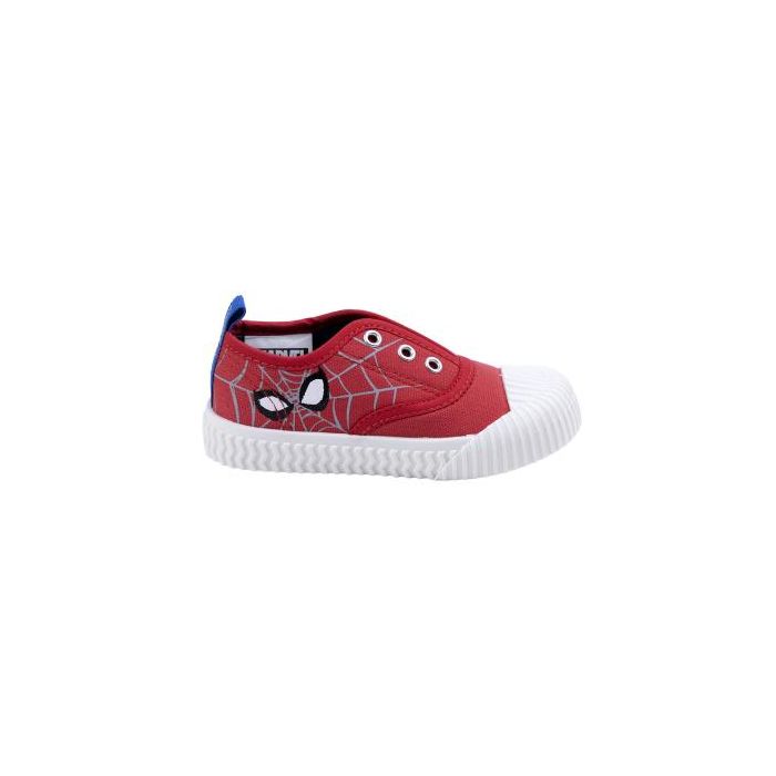 Zapatilla Loneta Suela Pvc Elásticos Spiderman Rojo 0