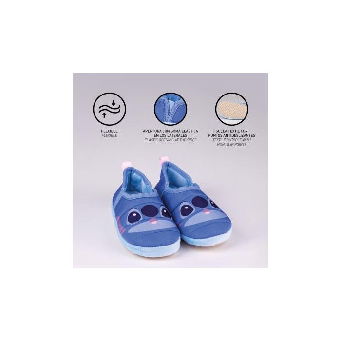 Zapatillas De Casa Francesita Stitch Azul 4